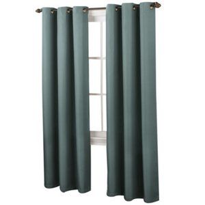 Mineral Blue Grommet Top Curtain Panels 48"Wx 63"L - SIX PANELS